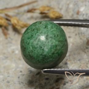Maw-Sit-Sit Verde Pino Pallido naturale da 9.10 ct, Rotondo, Opaco