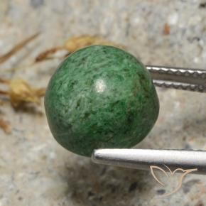 Maw-Sit-Sit Verde Pino Pallido naturale da 9.10 ct, Rotondo, Opaco