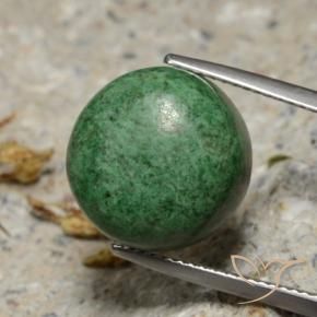 Maw-Sit-Sit Verde Pino Pallido naturale da 15.52 ct, Rotondo, Opaco