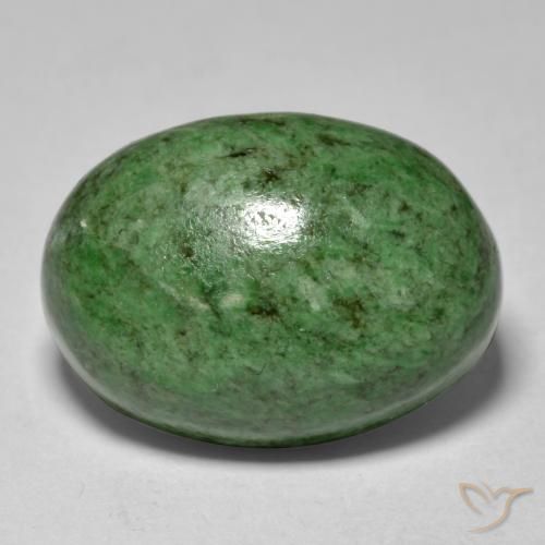 11.70ct Naturale Verde Pino Pallido Maw-sit-sit, Ovale, Opaco