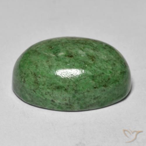 Maw-Sit-Sit Verde Pino Pallido naturale da 11.70 ct, Ovale, Opaco