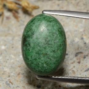 Maw-sit-sit naturale verde da 9,38 ct, taglio ovale, opaco