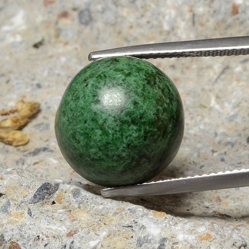 18.17ct Naturale Verde scuro Maw-sit-sit, Rotondo, Opaco
