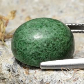 Maw-Sit-Sit Verde medio naturale da 12.36 ct, Ovale, Opaco