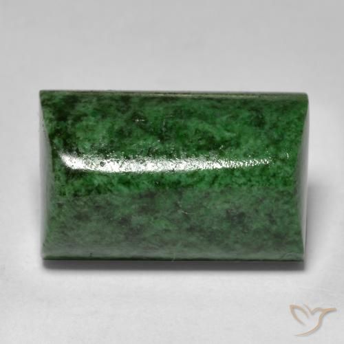 13.33ct Naturale Verde scuro Maw-sit-sit, Taglio a baguette, Opaco