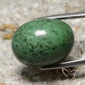 Maw-Sit-Sit Verde Pino Pallido naturale da 32.40 ct, Ovale, Opaco