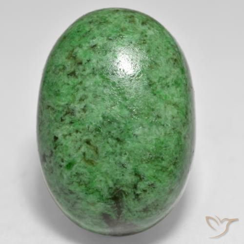 33.92ct Naturale Verde scuro Maw-sit-sit, Ovale, Opaco