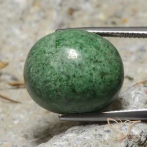 Maw-Sit-Sit Verde Pino Pallido naturale da 29.05 ct, Ovale, Opaco