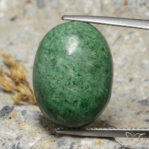 18.63ct Naturale Verde medio Maw-sit-sit, Ovale, Opaco