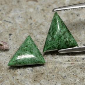 Maw-sit-sit naturale verde da 2,03 ct, trillion, opaco
