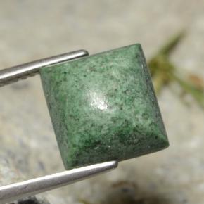 Maw-sit-sit naturale verde da 6,26 ct, quadrato, opaco