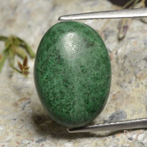 9.97ct Naturale Verde medio Maw-sit-sit, Ovale, Opaco