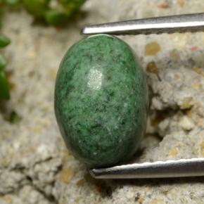 Maw-sit-sit naturale verde da 2,89 ct, taglio ovale, opaco