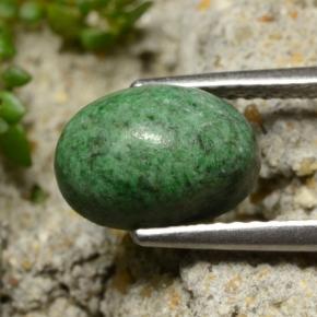 Maw-sit-sit naturale verde da 2,89 ct, taglio ovale, opaco
