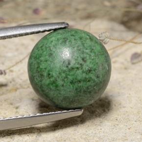 Maw-sit-sit naturale verde da 7,20 ct, taglio rotondo, opaco
