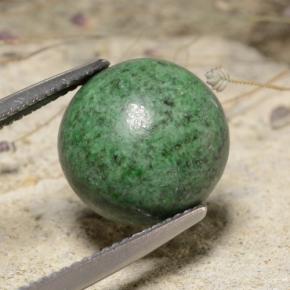 Maw-sit-sit naturale verde da 7,20 ct, taglio rotondo, opaco