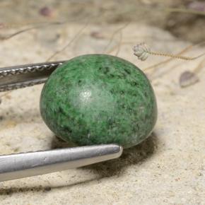 Maw-sit-sit naturale verde da 7,20 ct, taglio rotondo, opaco