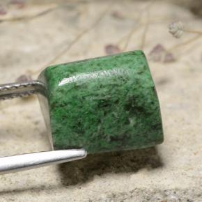 Maw-sit-sit naturale verde da 8,92 ct, baguette, opaco