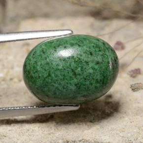 Maw-sit-sit Verde scuro naturale da 11.47 ct, Taglio ovale, Opaco