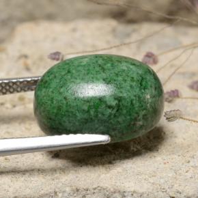 Maw-sit-sit Verde scuro naturale da 11.47 ct, Taglio ovale, Opaco