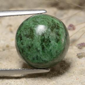 Maw-sit-sit naturale verde da 8,69 ct, taglio rotondo, opaco