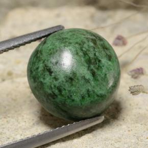 Maw-sit-sit naturale verde da 8,69 ct, taglio rotondo, opaco