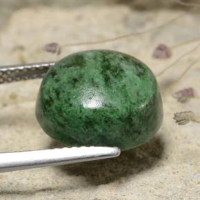 Maw-sit-sit naturale verde da 8,69 ct, taglio rotondo, opaco