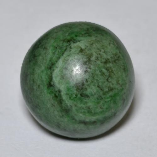 Maw-sit-sit Verde scuro naturale da 8.95 ct, Taglio rotondo, Opaco
