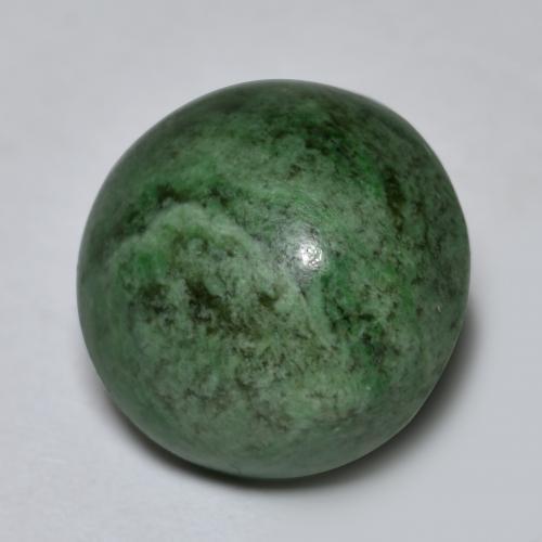 Maw-sit-sit Verde scuro naturale da 8.95 ct, Taglio rotondo, Opaco