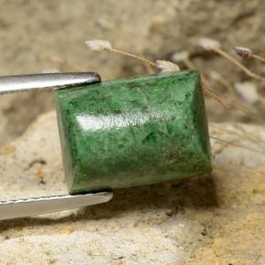 Maw-sit-sit Verde scuro naturale da 6.77 ct, Taglio a baguette, Opaco