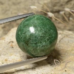 Maw-Sit-Sit Verde Pino Pallido naturale da 10.02 ct, Rotondo, Opaco
