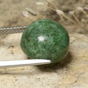 Maw-Sit-Sit Verde Pino Pallido naturale da 10.02 ct, Rotondo, Opaco