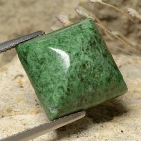 Maw-sit-sit naturale verde da 11,92 ct, quadrato, opaco