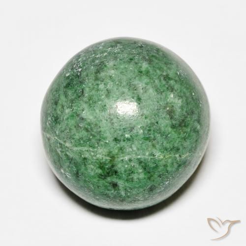 19.00ct Naturale Verde scuro Maw-sit-sit, Rotondo, Opaco