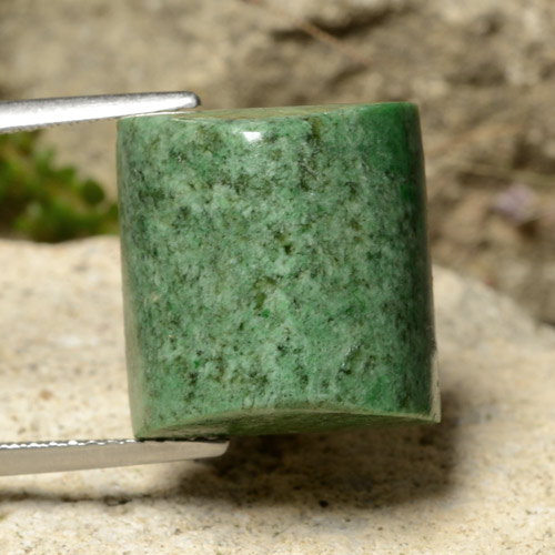 Maw-sit-sit verde pino naturale da 16,76 ct, baguette, opaco