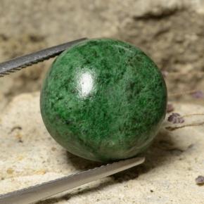 Maw-sit-sit naturale verde da 19,89 ct, taglio rotondo, opaco