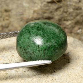 Maw-sit-sit naturale verde da 19,89 ct, taglio rotondo, opaco