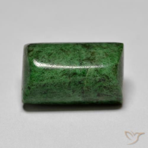 11.12ct Naturale Verde scuro Maw-sit-sit, Taglio a baguette, Opaco