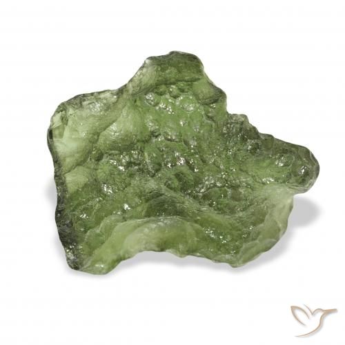 Moldavite Terra Verde naturale da 10.51 ct, Taglio a fantasia, Traslucido