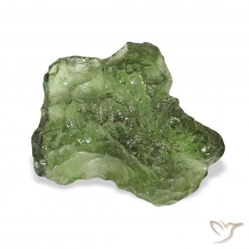 Moldavite Terra Verde naturale da 10.51 ct, Taglio a fantasia, Traslucido