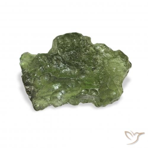 Moldavite Terra Verde naturale da 10.51 ct, Taglio a fantasia, Traslucido