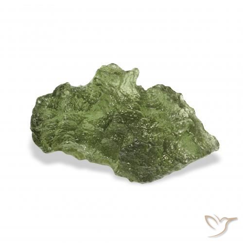 Moldavite Terra Verde naturale da 7.27 ct, Taglio a fantasia, Traslucido