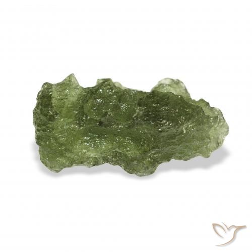 Moldavite Terra Verde naturale da 7.27 ct, Taglio a fantasia, Traslucido
