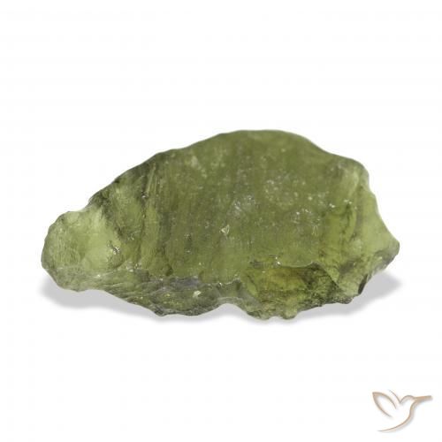 Moldavite Verde caldo naturale da 10.48 ct, Taglio a fantasia, Traslucido