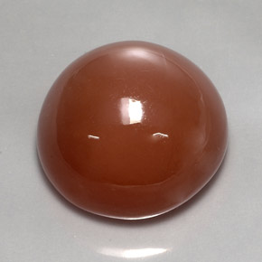 Pietra di luna naturale arancione da 57,43 ct, taglio rotondo, opaco