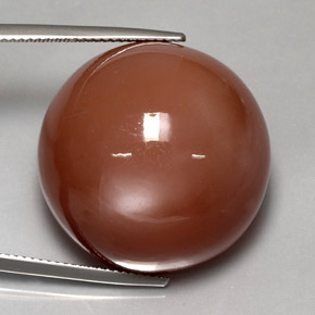 Pietra di luna naturale arancione da 57,43 ct, taglio rotondo, opaco