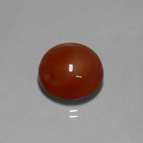 Pietra di luna Arancio Moca naturale da 12.70 ct, Taglio rotondo, Opaco