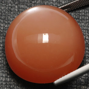 Pietra di luna naturale arancione da 52,80 ct, taglio rotondo, opaco