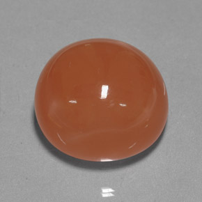 Pietra di luna naturale arancione da 25,39 ct, taglio rotondo, opaco
