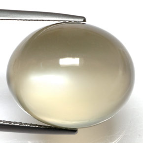 Pietra di luna color fumo naturale da 34.52 ct, Trasparente, Trasparente/Traslucido